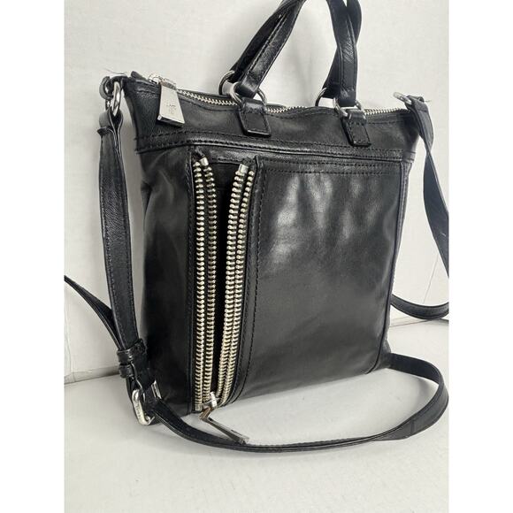 Frye Handbags - Frye black leather cross body / Top Handle Bag purse-tote-everyday bag- moto bag